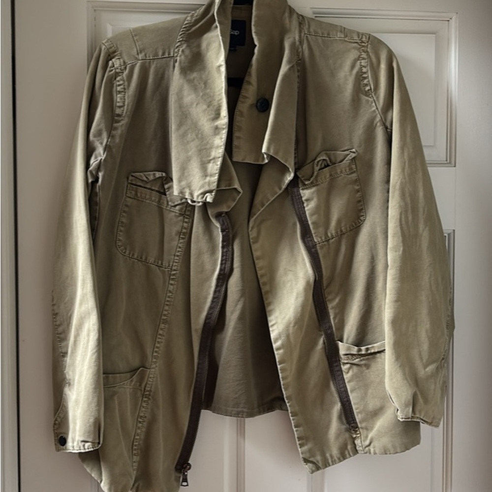 GAP Green Utility Jacket with Structured Shoulders